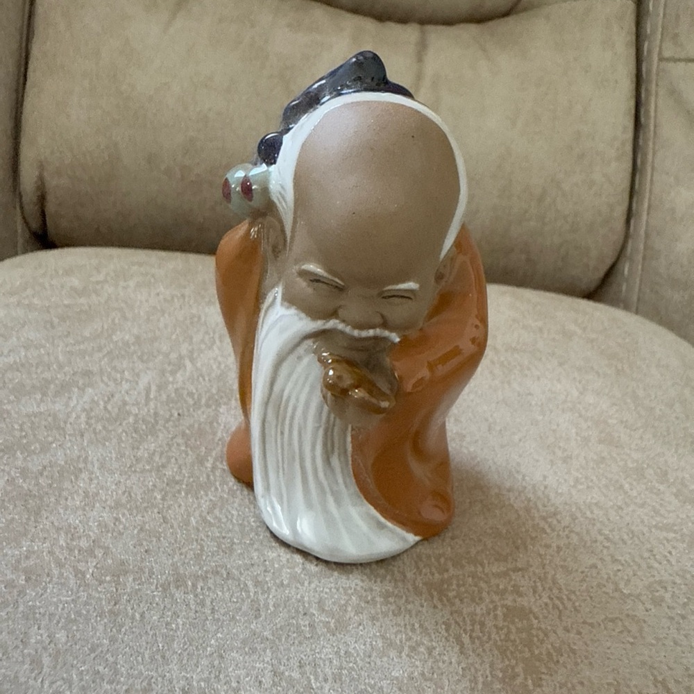Vintage Wanjiang Wucai Porcelain Pottery Immortal